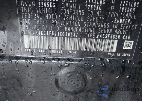 2018 Acura Rlx z USA, uszkodzony, nr VIN JH4KC1F52JC000587